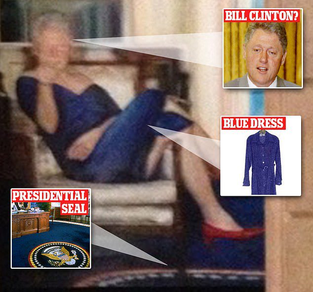 Image result for clinton red shoes blue dress